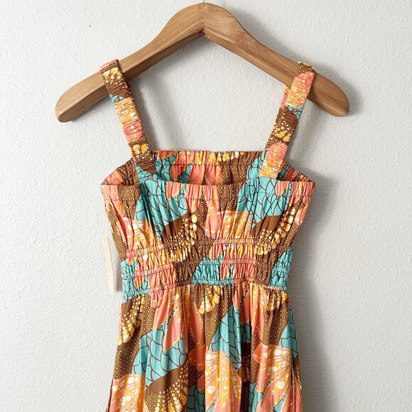 Cleobella Jolene Organic Cotton Smocked Maxi Dress Women's Size XS NEW - Picture 11 of 14